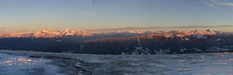 Semnoz panoramique coucher soleil hivernal sur les montagnes semnoz panoramique coucher soleil hivernal sur les montagnes