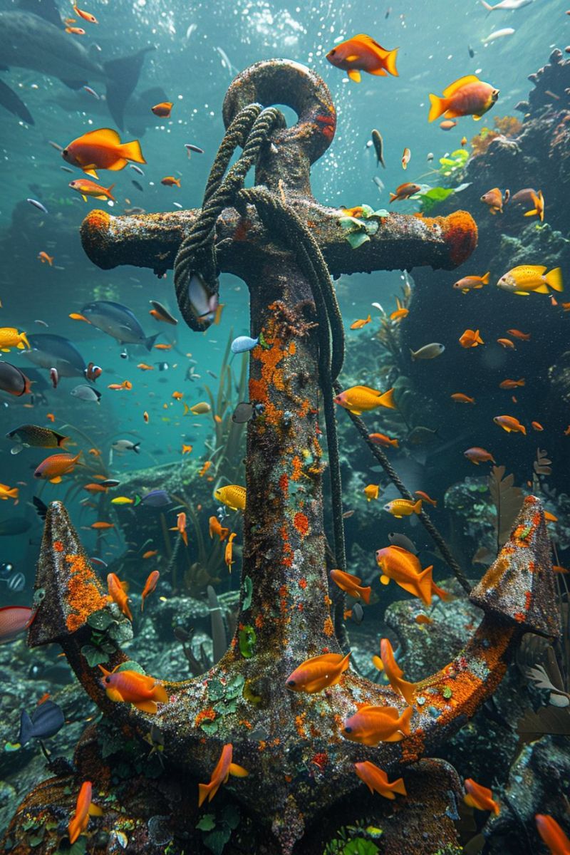 Detailled antic anchor underwater tropical fishes accurate picture amazing demonstrating the mischiefs wild of human activities on la detailled antic anchor underwater tropical fishes