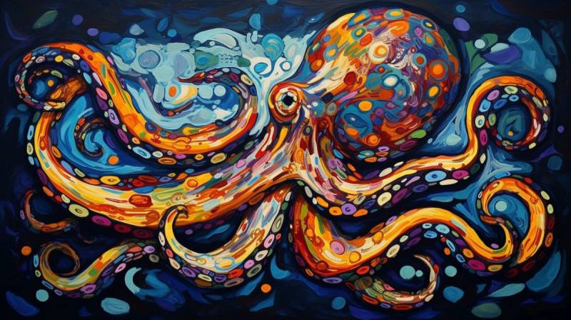 Art paiting octopus unprecedentedly intricate visually stunning octopus amazing image surprising showcasing the effects wild of nature on la art paiting octopus unprecedentedly intricate visually stunning octopus