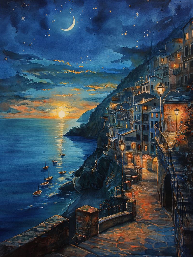 Aben  waterpainting vernazza after sunset street accurate picture amazing demonstrating the mischiefs wild of human activities on la aben  waterpainting vernazza after sunset street