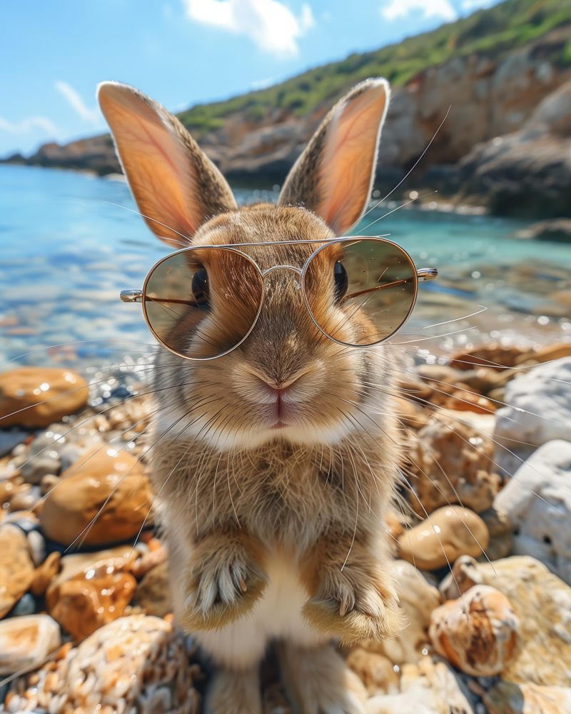 Photograph adorable rabbit wearing sunglasses tak accurate picture amazing demonstrating the mischiefs wild of human activities on la  photograph adorable rabbit wearing sunglasses tak