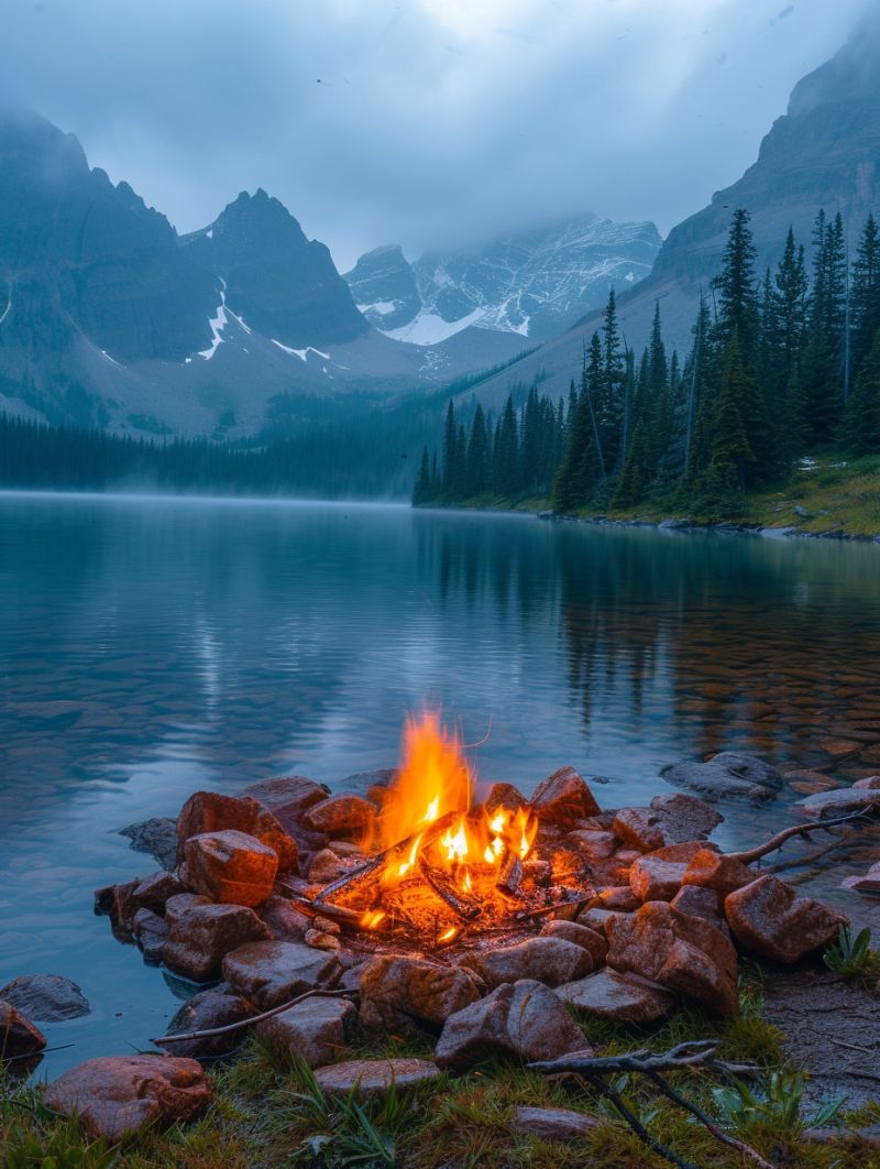 Alberta lake campfire lsd image picture accurate picture amazing demonstrating the mischiefs wild of human activities on la  alberta lake campfire lsd