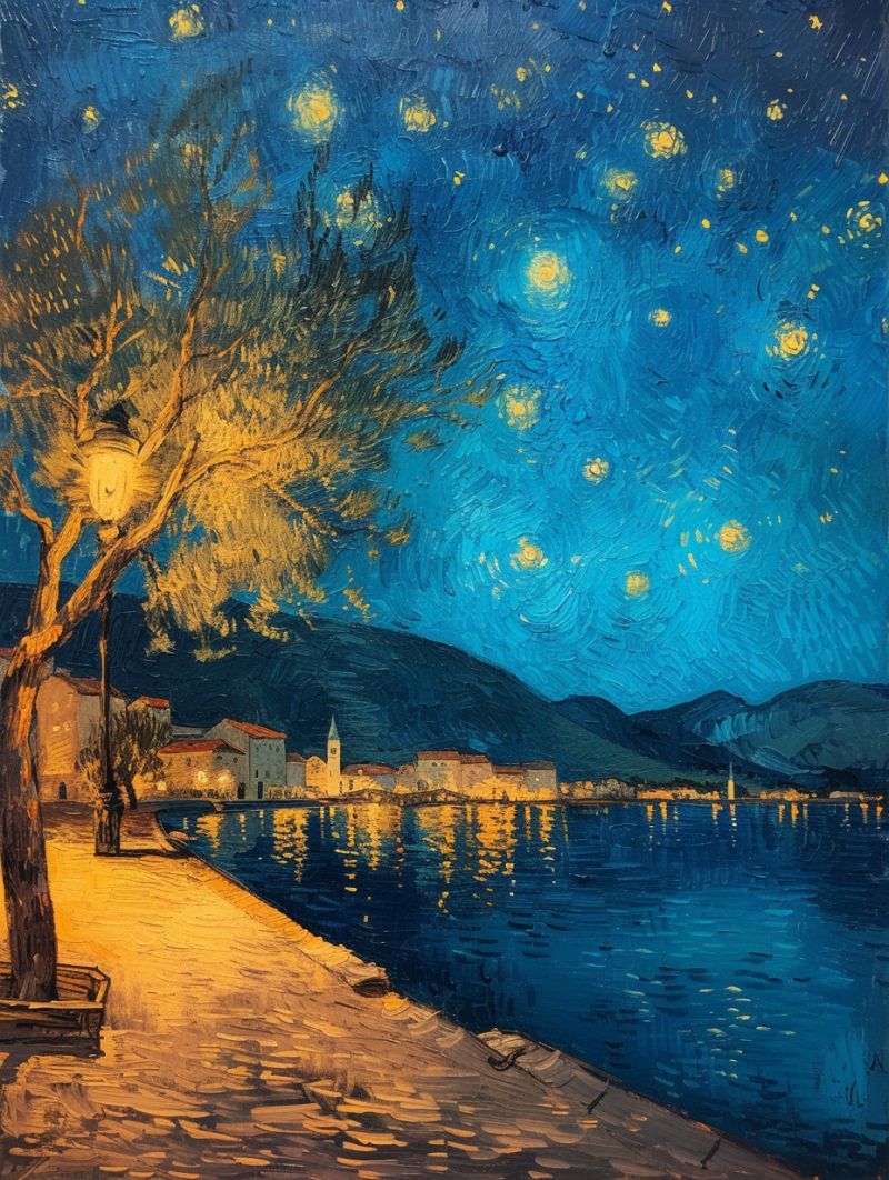 Annecy van gogh image picture photograph accurate picture amazing demonstrating the mischiefs wild of human activities on la  annecy van gogh