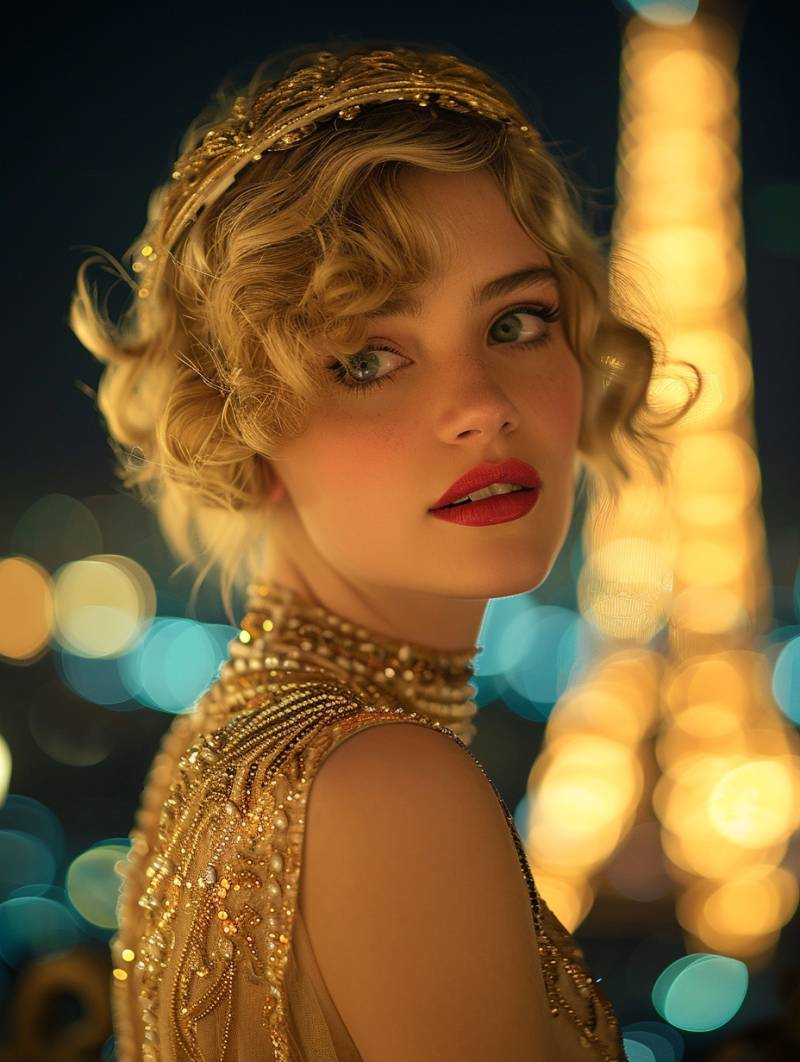 Belle art deco glamour fashion blonde woman headdres accurate picture amazing demonstrating the mischiefs wild of human activities on la  belle art deco glamour fashion blonde woman headdres