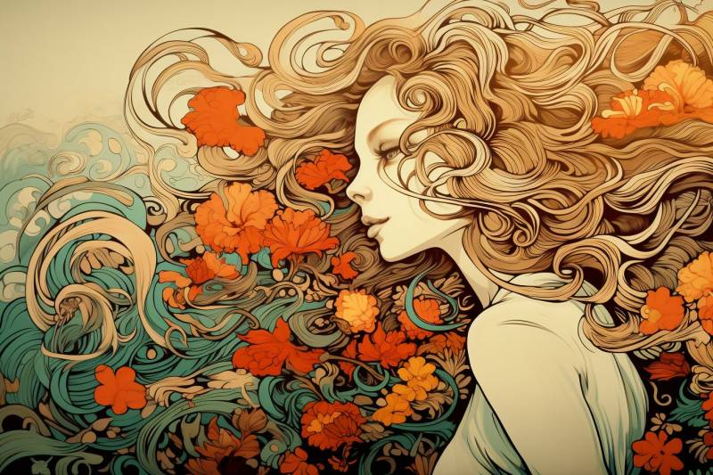 Bohemian art flowers long girl swirly hairs landscape astonishing picture surprising showcasing the effects wild of nature on la bohemian art flowers long girl swirly hairs landscape