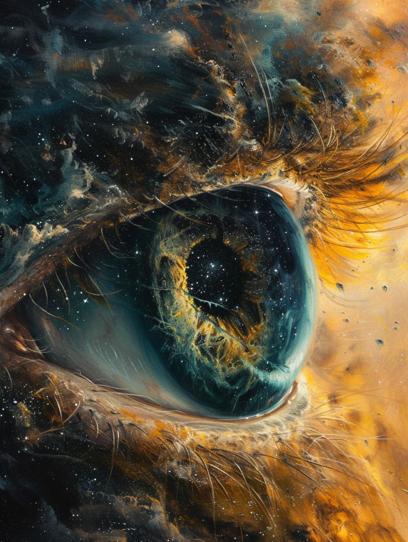 Cat eye nebula art oil on canvas image picture accurate picture amazing demonstrating the mischiefs wild of human activities on la  cat eye nebula art oil on canvas