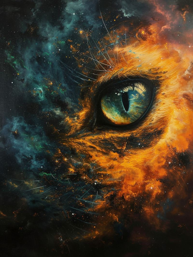 Cat eye nebula art oil on canvas image picture accurate picture amazing demonstrating the mischiefs wild of human activities on la  cat eye nebula art oil on canvas