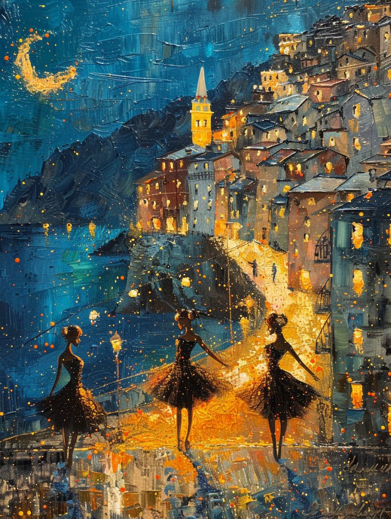 Celestial ballerinas vernazza night stre accurate picture amazing demonstrating the mischiefs wild of human activities on la  celestial ballerinas vernazza night stre