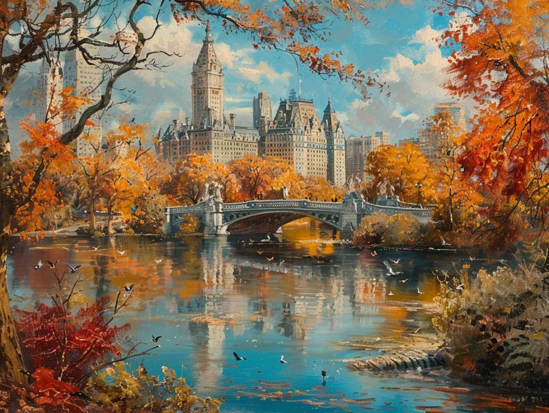 Central park autumn monnet image picture accurate picture amazing demonstrating the mischiefs wild of human activities on la  central park autumn monnet