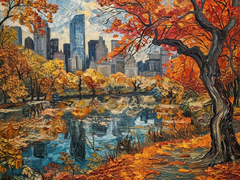 Central park autumn van gogh image picture accurate picture amazing demonstrating the mischiefs wild of human activities on la  central park autumn van gogh