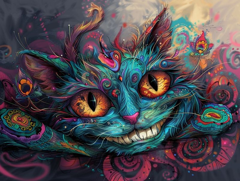 Cheshire cat tripping on acid psykedelics lsd planets whi accurate picture amazing demonstrating the mischiefs wild of human activities on la  cheshire cat tripping on acid psykedelics lsd planets whi