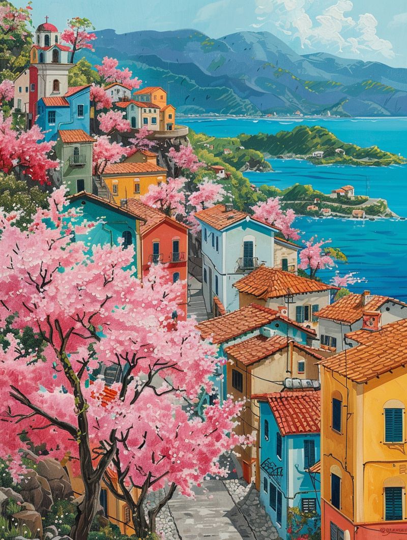 Cinqueterra village mixed kyoto cherry trees tem accurate picture amazing demonstrating the mischiefs wild of human activities on la  cinqueterra village mixed kyoto cherry trees tem