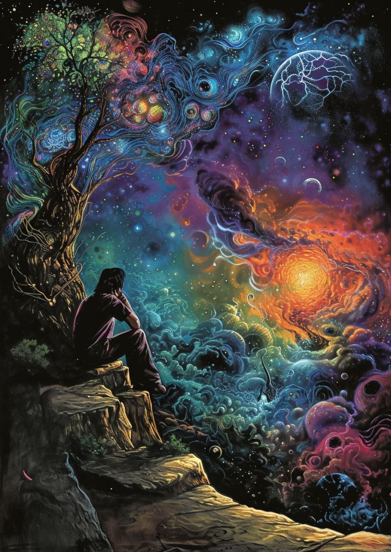 Contemplating life death lost thought cosmic chaos accurate picture amazing demonstrating the mischiefs wild of human activities on la  contemplating life death lost thought cosmic chaos