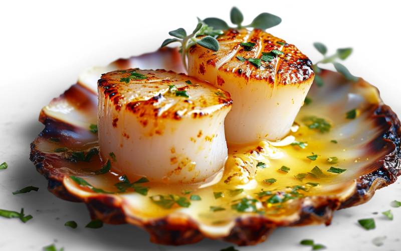 Cooked scallop meat shell white image picture accurate picture amazing demonstrating the mischiefs wild of human activities on la  cooked scallop meat shell white