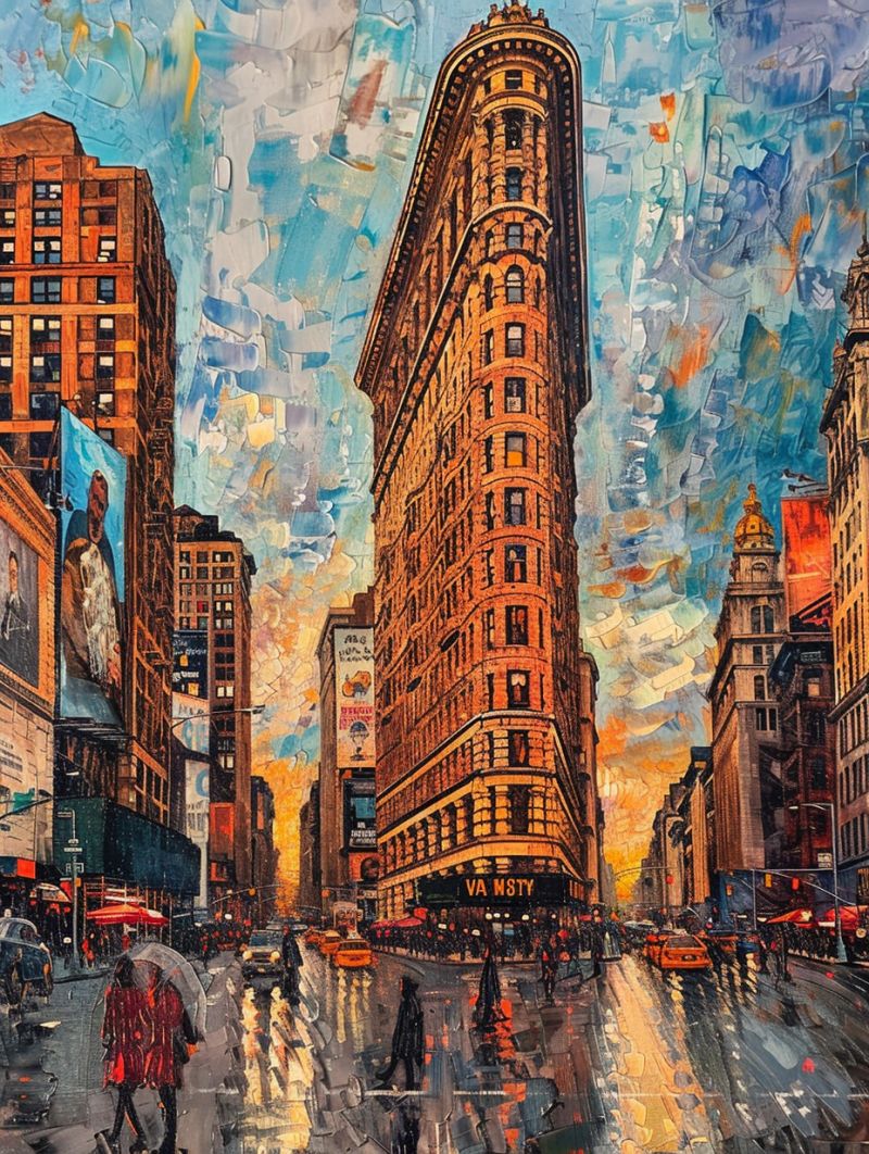 Flat iron building van gogh image picture accurate picture amazing demonstrating the mischiefs wild of human activities on la  flat iron building van gogh