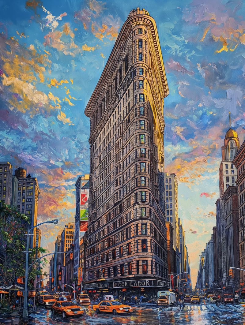 Flat iron building painted monet image picture accurate picture amazing demonstrating the mischiefs wild of human activities on la  flat iron building painted monet