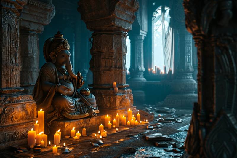 Hindu god lord ganesha temple sitting candle accurate picture amazing demonstrating the mischiefs wild of human activities on la  hindu god lord ganesha temple sitting candle