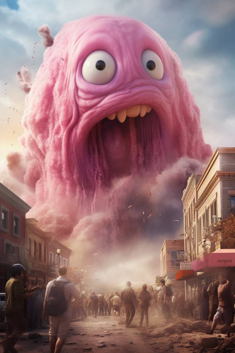 Horror movie poster giant faceless blob pink silly astounding image accurate showcasing the effects wild of nature on la horror movie poster giant faceless blob pink silly