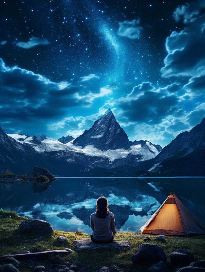 Lsd stars tent girl alpine lake aerial view splendid featuring the benefits wild of mountains on la lsd stars tent girl alpine lake