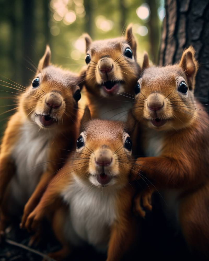 Red squirrels group looking each other aerial picture amazing featuring the benefits wild of mountains on la redsquirrelsgrouplookingeachother