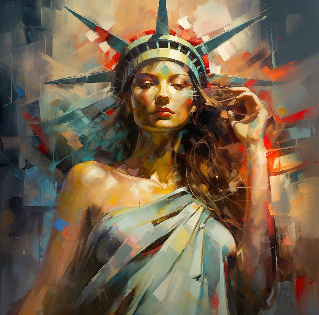 Statue liberty painted statue liberty painted