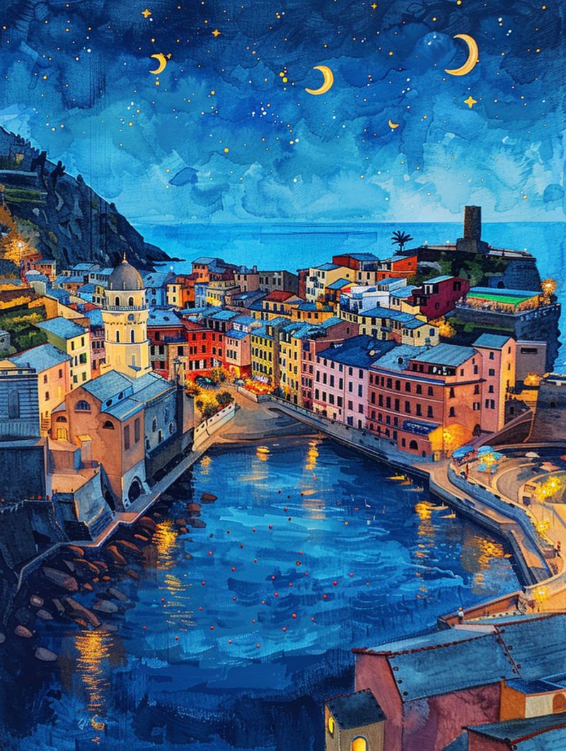 Waterpainting vernazza after sunset street accurate picture amazing demonstrating the mischiefs wild of human activities on la  waterpainting vernazza after sunset street