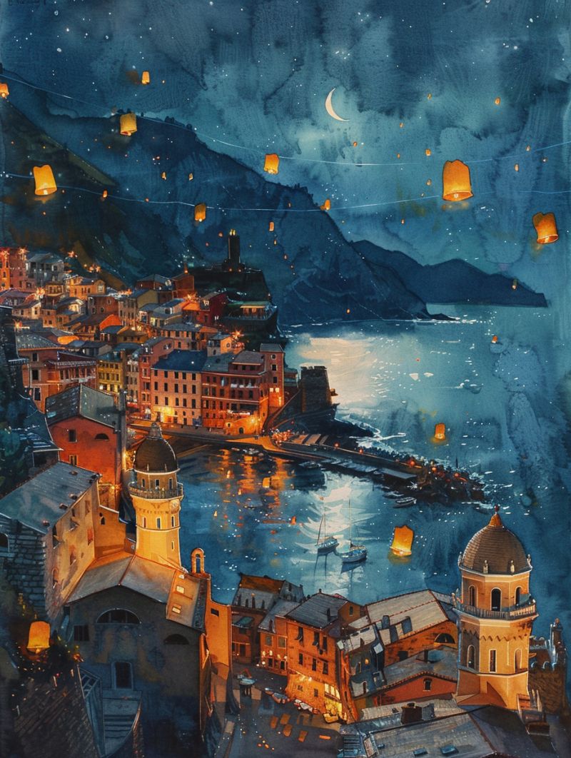 Waterpainting vernazza after sunset street accurate picture amazing demonstrating the mischiefs wild of human activities on la  waterpainting vernazza after sunset street