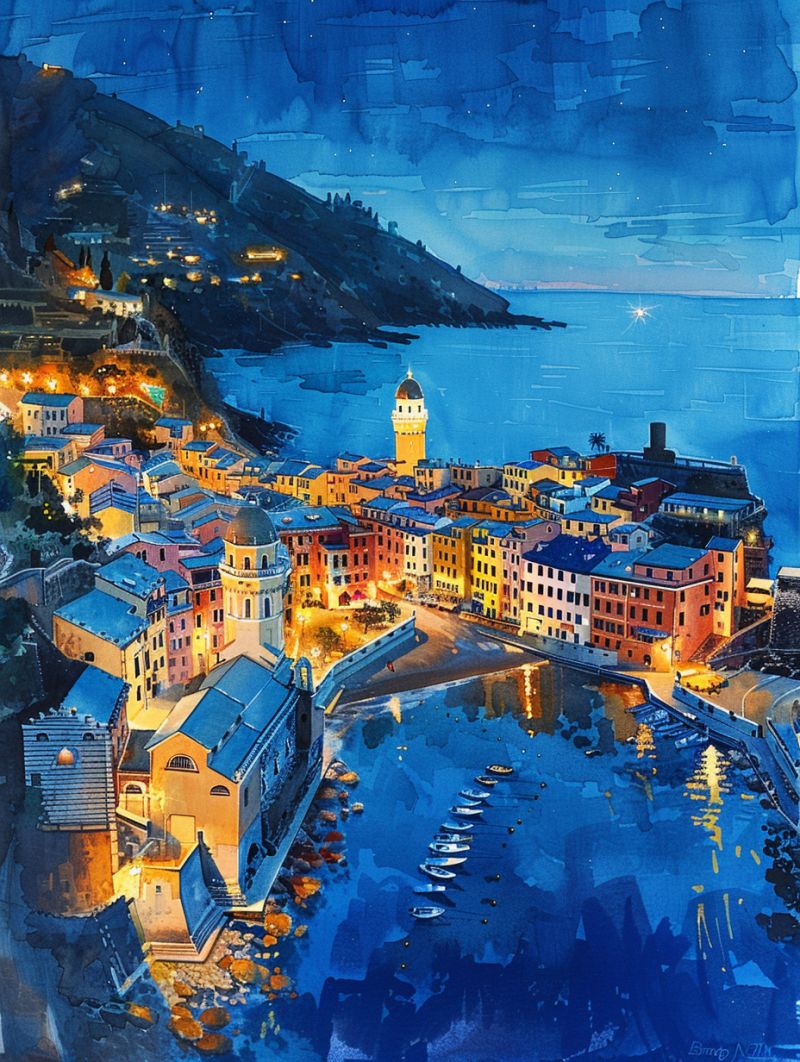 Waterpainting vernazza after sunset street accurate picture amazing demonstrating the mischiefs wild of human activities on la  waterpainting vernazza after sunset street