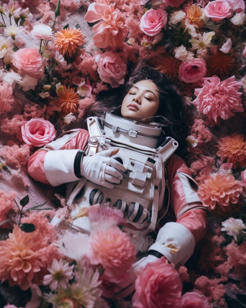 Chinese astronaut lying in flowers bed aerial picture amazing featuring the benefits wild of mountains on la whatbesttimegomoonstyle