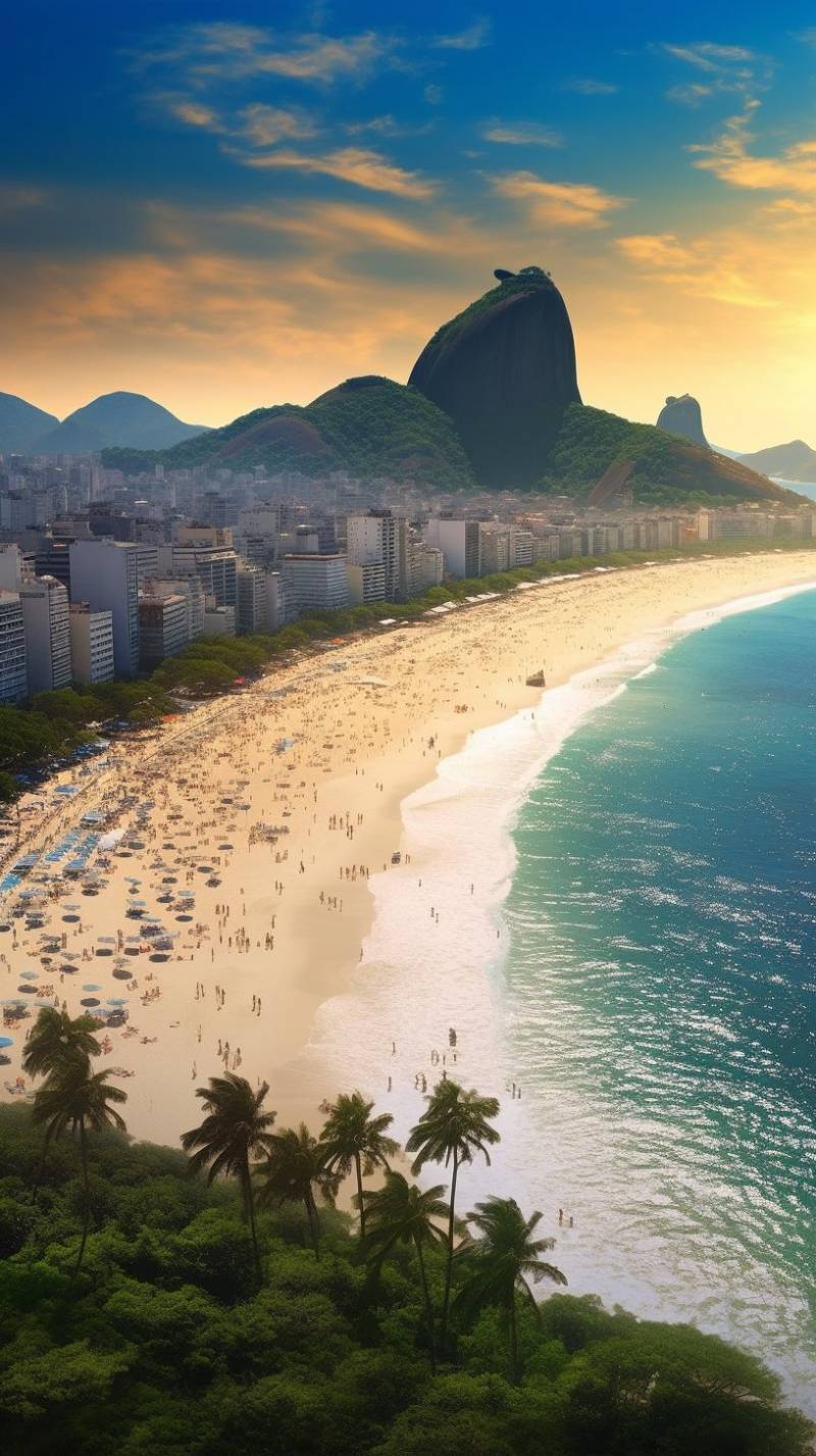 Photography rio janeiro beach hyper detailed accurate view splendid showcasing the effects wild of nature on la photography rio janeiro beach hyper detailed