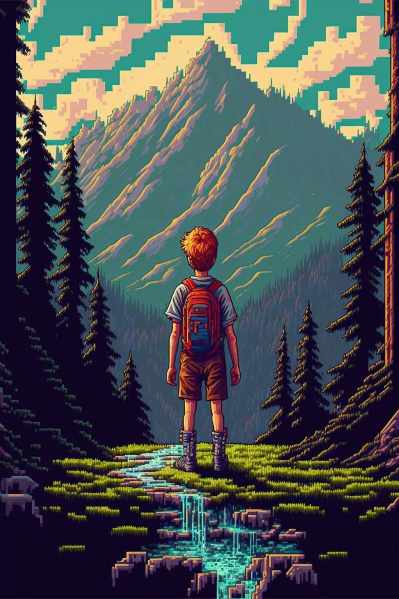 Bit pixel art child longs for adventure alterna amazing photograph accurate featuring the benefits wild of mountains on la bit pixel art child longs for adventure alterna