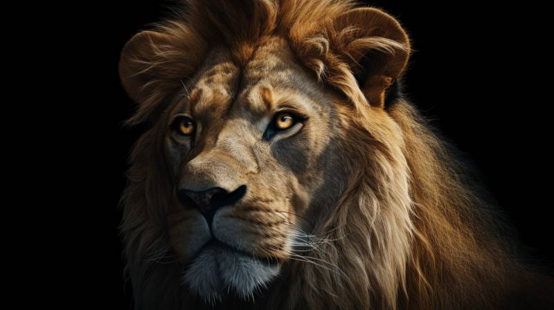 Lion portrait surprising image splendid demonstrating the mischiefs wild of human activities on la lion portrait