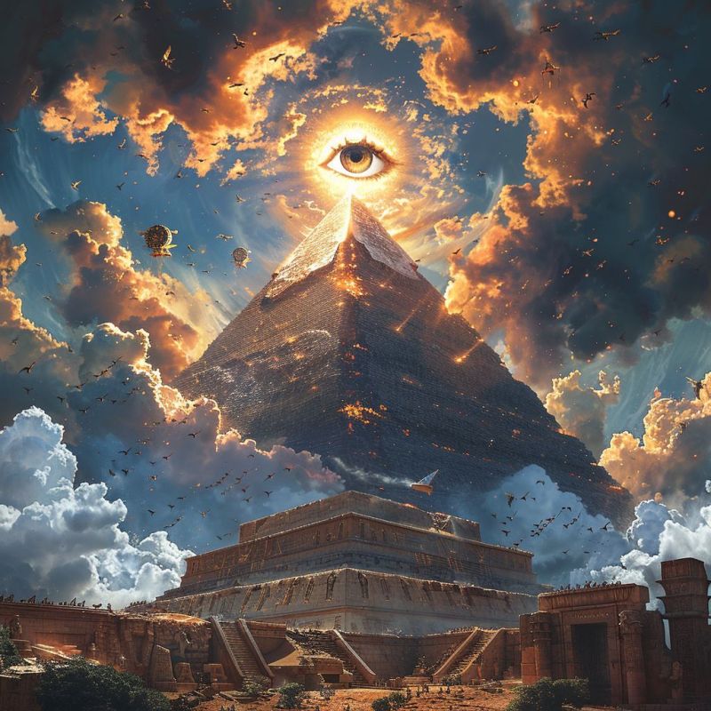 Pyramid eye center surrounded ancient image accurate picture amazing demonstrating the mischiefs wild of human activities on la pyramid eye center surrounded ancient