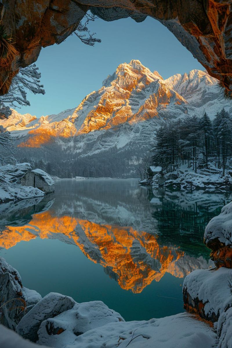 Arch entrance mountain lake snowed peaks golden hou accurate picture amazing demonstrating the mischiefs wild of human activities on la arch entrance mountain lake snowed peaks golden hou