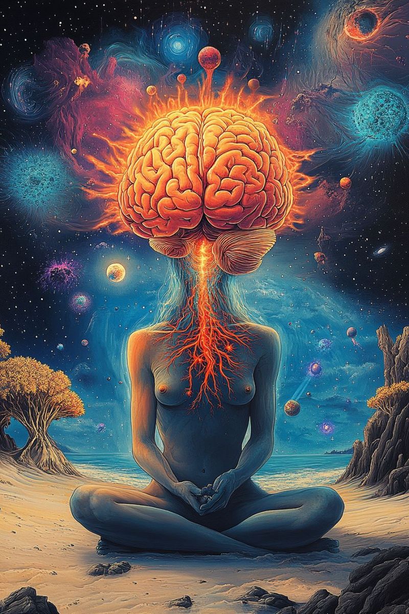 Brain connecting whole universe trippy image accurate picture amazing demonstrating the mischiefs wild of human activities on la brain connecting whole universe trippy