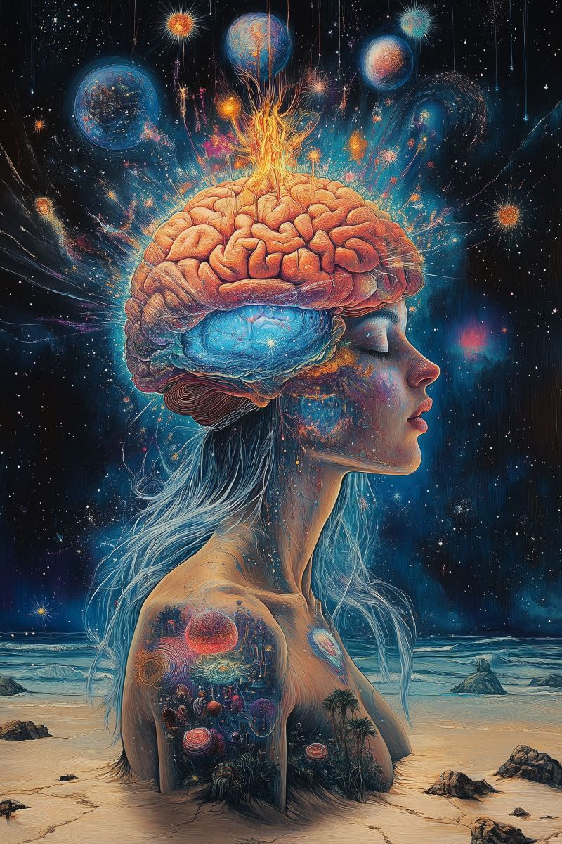 Brain connecting whole universe trippy image accurate picture amazing demonstrating the mischiefs wild of human activities on la brain connecting whole universe trippy