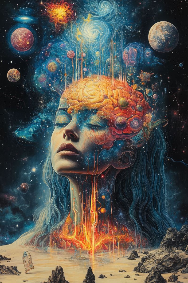 Brain connecting whole universe trippy image accurate picture amazing demonstrating the mischiefs wild of human activities on la brain connecting whole universe trippy