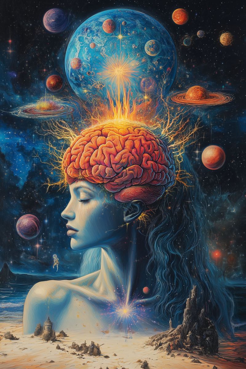 Brain connecting whole universe trippy image accurate picture amazing demonstrating the mischiefs wild of human activities on la brain connecting whole universe trippy