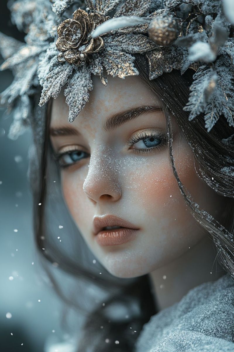 Feminin fantastique ethere maquillage mode forme flocon neige hiver beaute creative aesthetique celebrites mannequins roma Feminin fantastique ethere maquillage mode forme flocon neige hiver beaute creative aesthetique celebrites mannequins roma