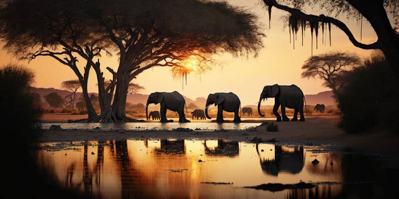 Elephants crossing river elephants crossing river