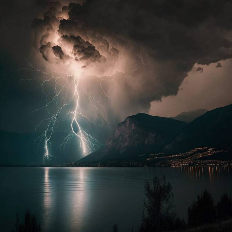 Huge lightning lots ramifications annecy lak surprising photograph astounding showing the state of wild of global warming on la huge lightning lots ramifications annecy lak