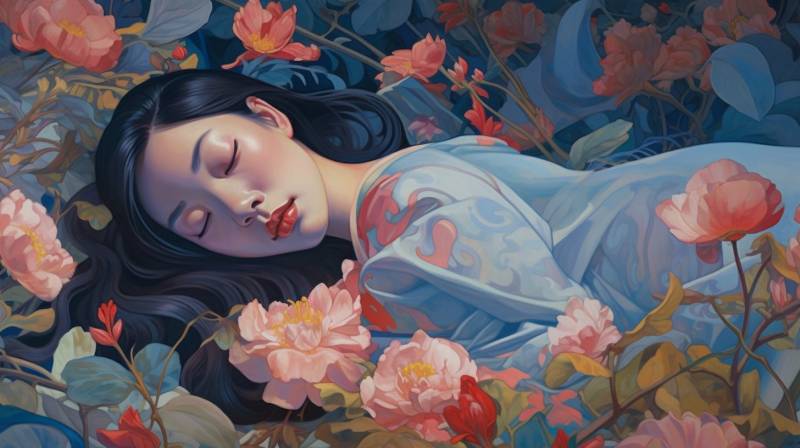Portrait asian woman sleeping amazing picture accurate featuring the benefits wild of mountains on la portrait asian woman sleeping