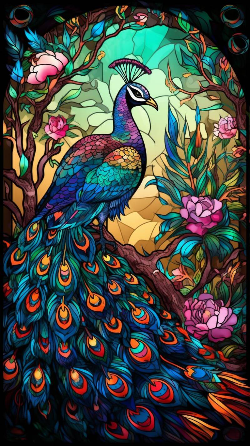 Peacock artwork stained glass window effect very accurate view surprising featuring the benefits wild of mountains on la peacock artwork stained glass window effect very