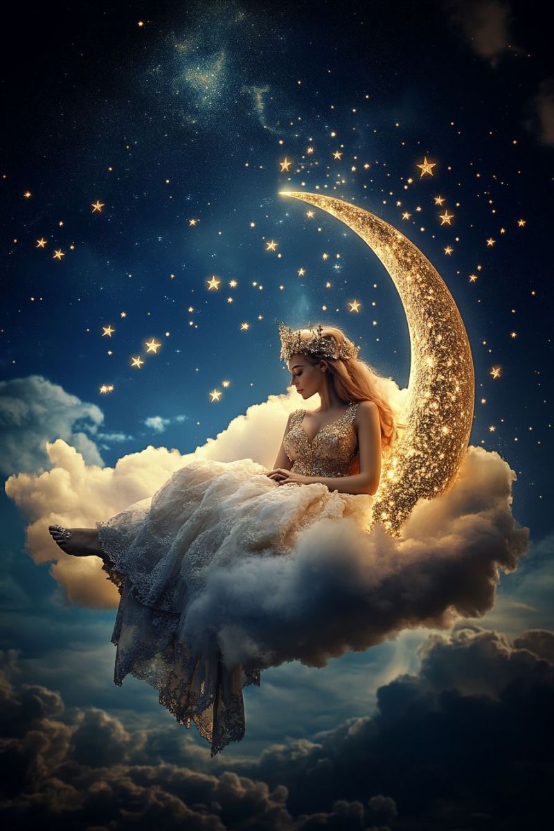 Fantasy prince nuages lune fable etant celeste ciel nocturne atmosphere magique angelique reveur sous imagination reveuse beaute ether Fantasy prince nuages lune fable etant celeste ciel nocturne atmosphere magique angelique reveur sous imagination reveuse beaute ether