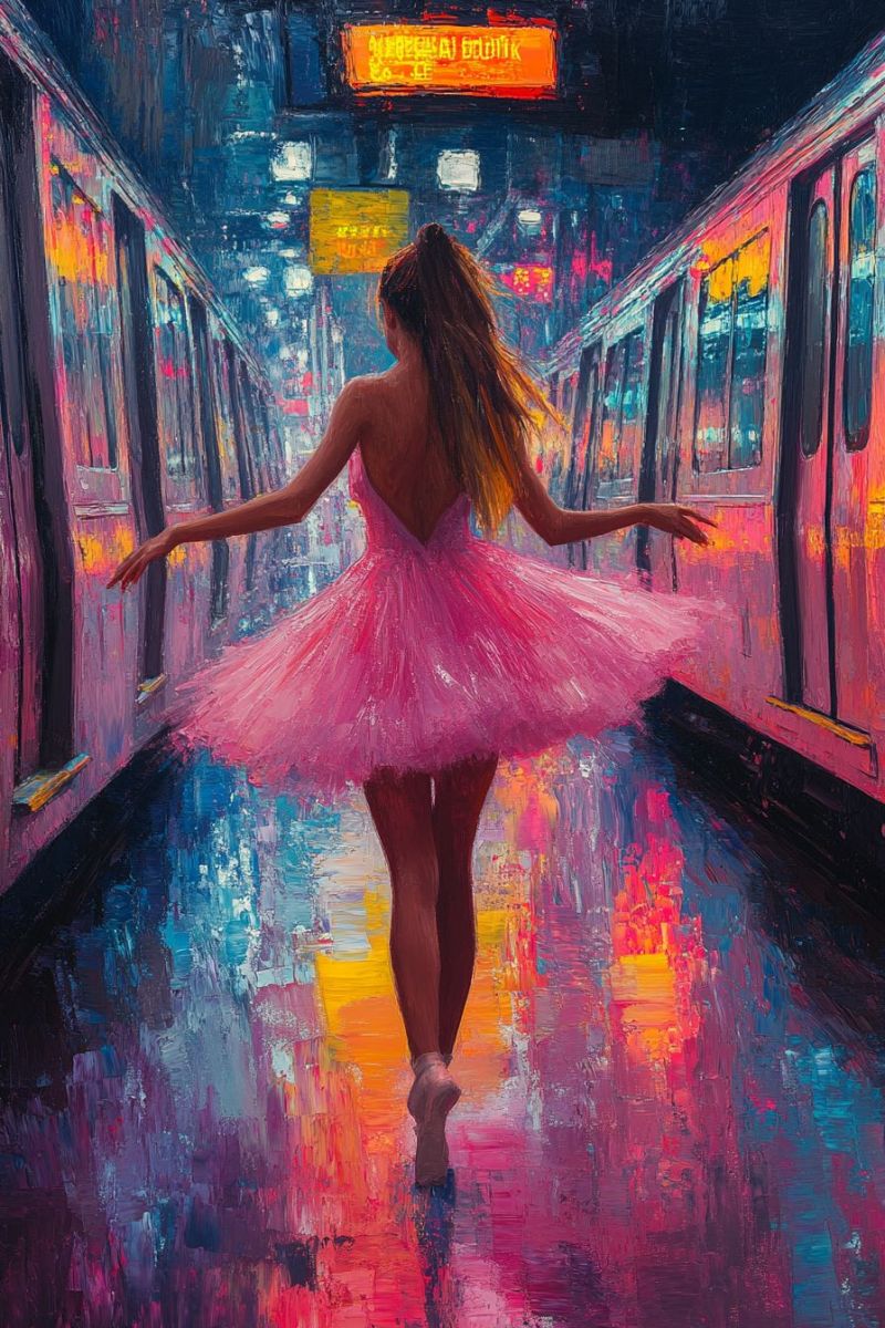 Painting art graceful ballet image picture accurate picture amazing demonstrating the mischiefs wild of human activities on la painting art graceful ballet