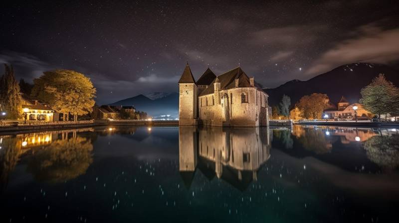 Palais lile vielle ville annecy night starry splendid view amazing featuring the benefits wild of mountains on la palais lile vielle ville annecy night starry