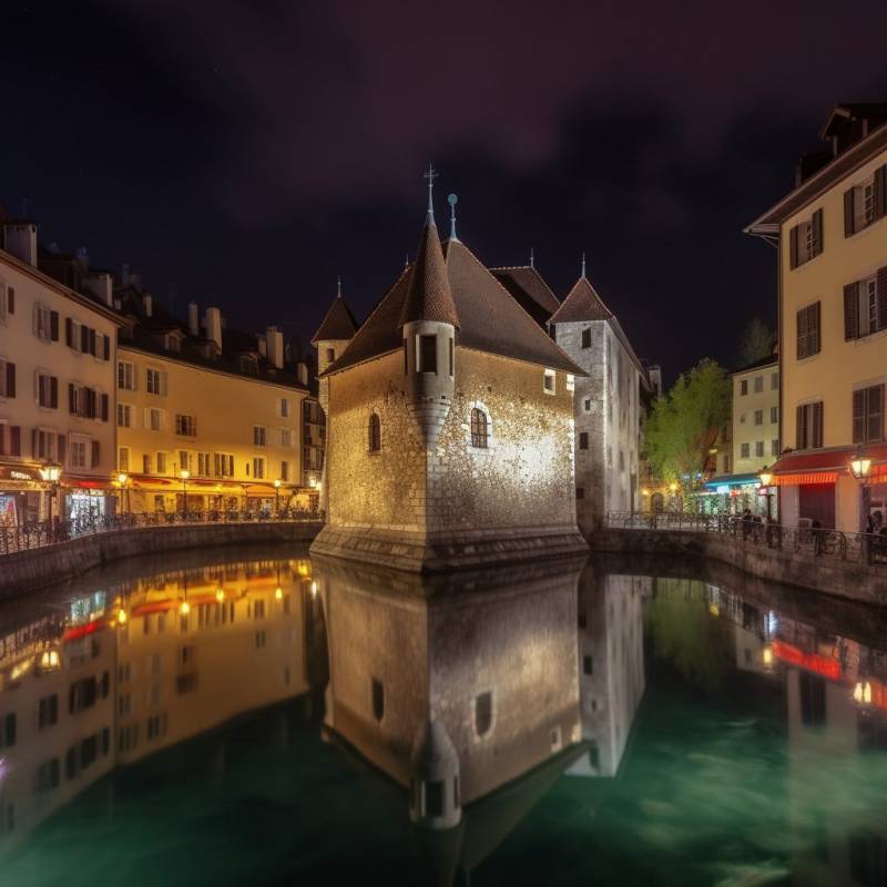 Palais lile vielle ville annecy night miky way splendid image astounding showcasing the effects wild of nature on la palais lile vielle ville annecy night miky way