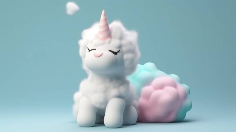 Super cute fluffy 3d unicorn character sitting cloud aerial image splendid featuring the benefits wild of mountains on la super cute fluffy 3d unicorn character sitting cloud