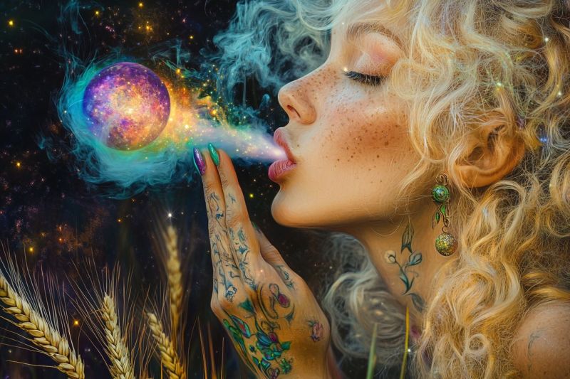 Trippy relaxed curly blonde woman tatoos accurate picture amazing demonstrating the mischiefs wild of human activities on la trippy relaxed curly blonde woman tatoos