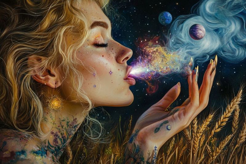 Trippy relaxed curly blonde woman tatoos accurate picture amazing demonstrating the mischiefs wild of human activities on la trippy relaxed curly blonde woman tatoos